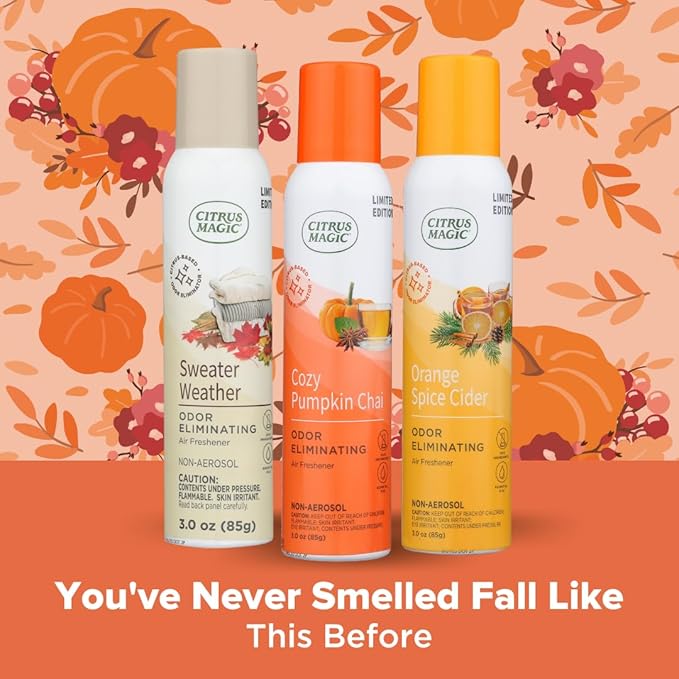 Citrus Magic Limited Edition Odor Eliminating Air Freshener Spray, Assorted Fragrances, 3-Ounce, Pack of 3