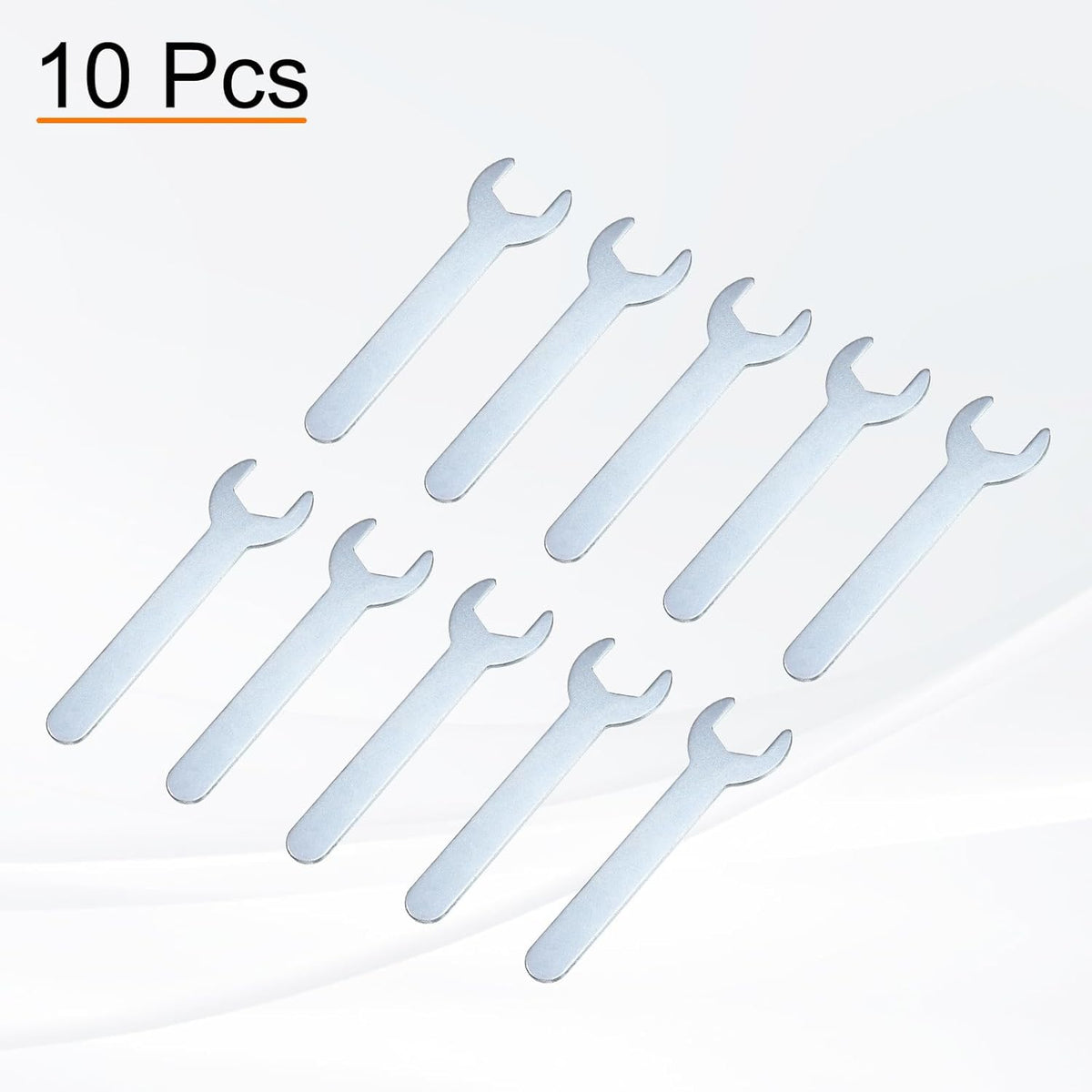 HARFINGTON 10pcs Small Wrench Open End Wrench 19x108x2mm Metric U-Shaped Single Open Ended Spanner Super Thin Small Flat Head Galvanizing Wrench for Automotive Repair Furniture Assembly