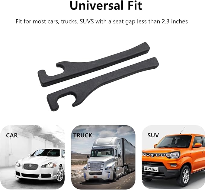 2-Pack Car Seat Gap Filler – Universal PU Leather Car Seat Gap Cover, Designed to Fill Gaps Between Seats and Console. Car Seat Side Gap Filler Prevents Items from Falling