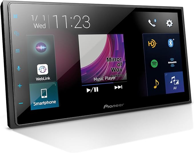 Pioneer DMH-2660NEX 6.8" Capacitive Touchscreen, Double Din – Wired Apple CarPlay & Android Auto, Amazon Alexa, Bluetooth, Backup Camera, FLAC, HD Radio, Hi-Volt RCA