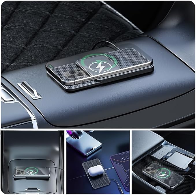 Car Charger for Ram 1500 2019 2020 2021 2022 2023 2024 2025, 20W Fast Charging Pad for Phones, Plug & Play Cord-Free Charging Pad with Step Design for Commutes Home Travel Use,B USB 30cm