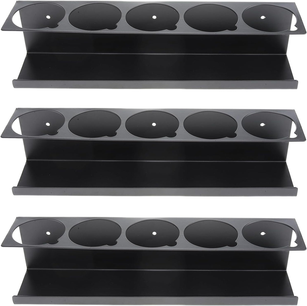 RealPlus Aerosol Spray Can Holder Rack Organizer, 5 Can Spray Bottle Holder Heavy-Duty Steel Wall Mounted for Garage and Workspace, Pack of 3