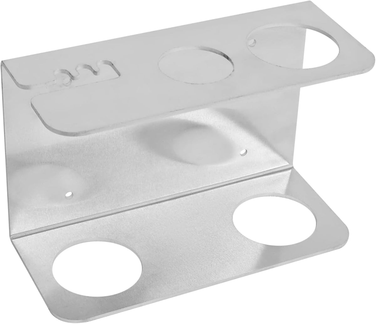 Hand Grease Gun Holder Rack Aluminum Wall Mount Storage Racks Suitable for Enclosed Trailer Shop Garage Silver
