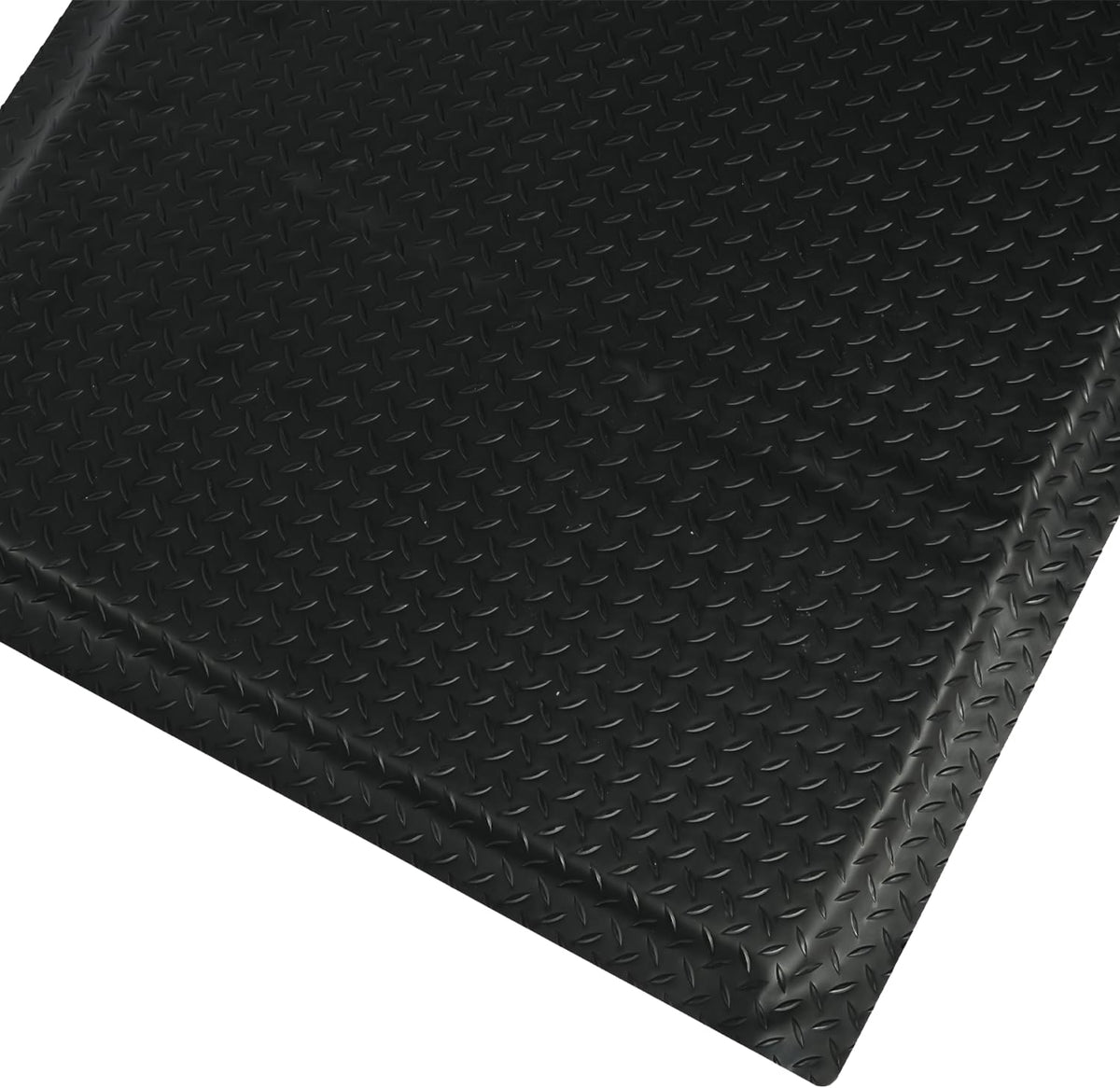 tonchean 3' x 7' Anti Fatigue Mats Industrial Extra Thick 15/16" Ergonomic Standing Floor Pad, Work Mats for Machinist Workshop Garage, Reducing Pressure - Black