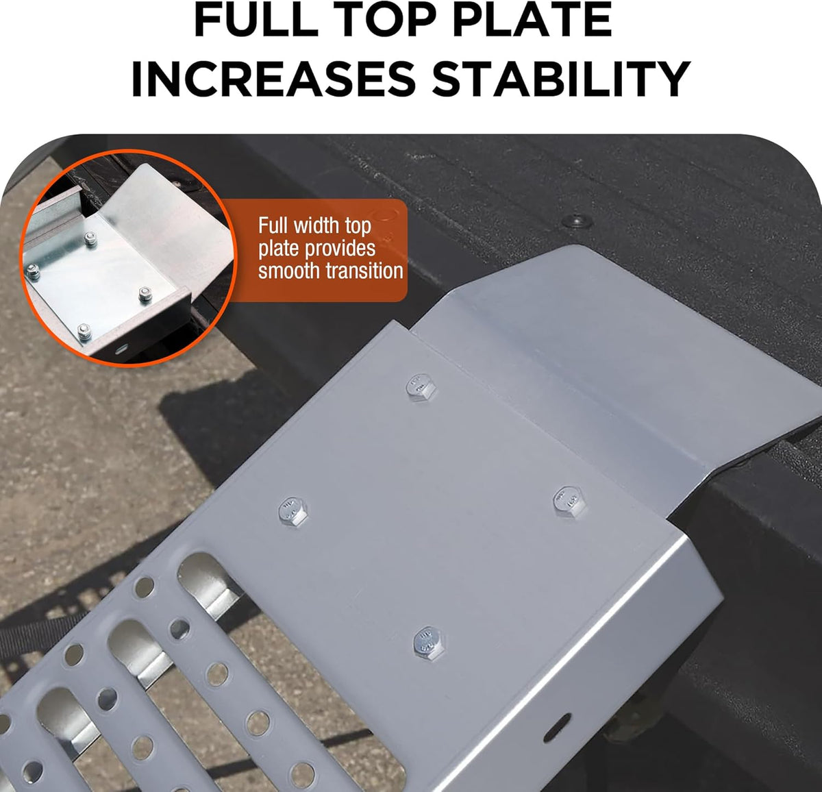 Rockland 72" x 9" Tri-Fold Steel Truck Ramps, 1000 LBS Capacity, Folding Trailer Ramps for Motorcycles, Ebikes, Dirtbikes and ATVs, Heavy Duty Loading Ramps for Trailer Pickup Truck, 2 Pcs