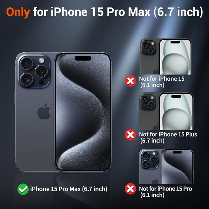 SUPFINE Magnetic for iPhone 15 Pro Max Case (Compatible with MagSafe) (Military Grade Drop Protection) Translucent Matte Shockproof with Anti-Fingerprint Phone Case,Antique White