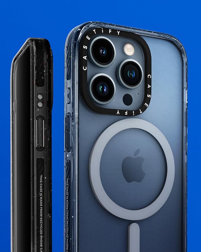 CASETiFY Impact iPhone 15 Pro Max Case [4X Military Grade Drop Tested / 8.2ft Drop Protection/Compatible with Magsafe] - Stars Prints - Space Pattern - Clear Black