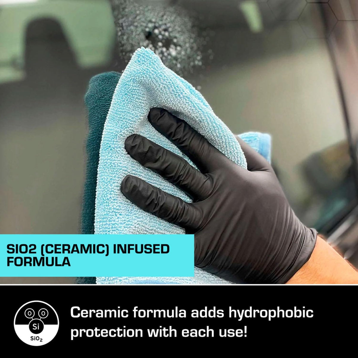 Ethos Clarity V2 - Ceramic Glass Cleaner and Water Repellent - Streak-Free Window Cleaner with Hydrophobic Protection for Car Windows and Mirrors