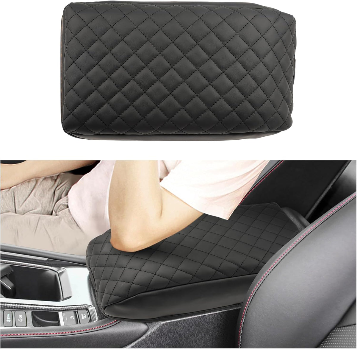 SXCY Fit for 2023 2024 Honda Accord LX EX Armrest Pad, Armrest Cover for 2023 2024 Accord Console Protection, Armrest Cushion for 2023 2024 Accord Console Protection Accessories (Armrest pad)