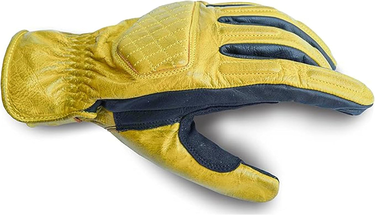 Leather Motorcycle Gloves with Adjustable Fitting Bike Riding Gloves for Riders