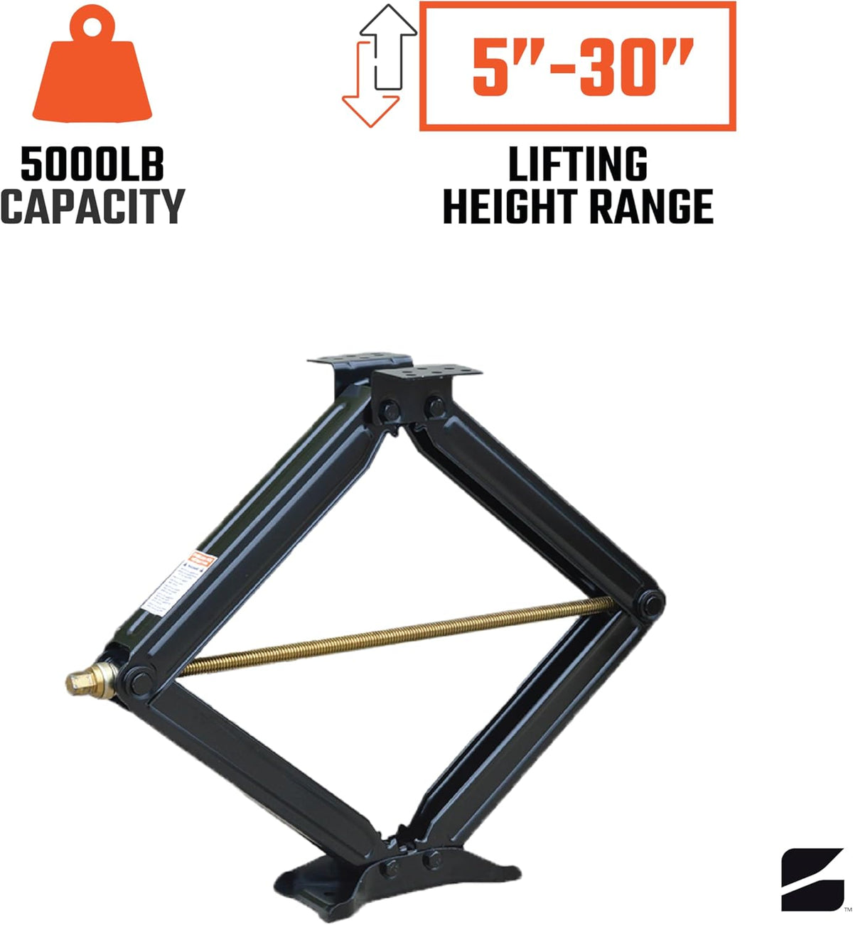 Bastion Distribution Two New 30" Scissor Jacks with Crank Handle | 5000lbs Capacity | 5-30” Height | Spray-Tested Powder Coated | BJ-5000MSJ30
