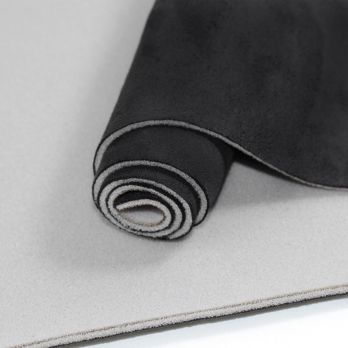 Suede Headliner Fabric with Foam Backing - Black Suede Headliner wrap Interior Material for Car/Truck/SUV/RV Roof, Home Repair/DIY Headliner Material Automotive Headliner Fabric (Black, 120"×60")