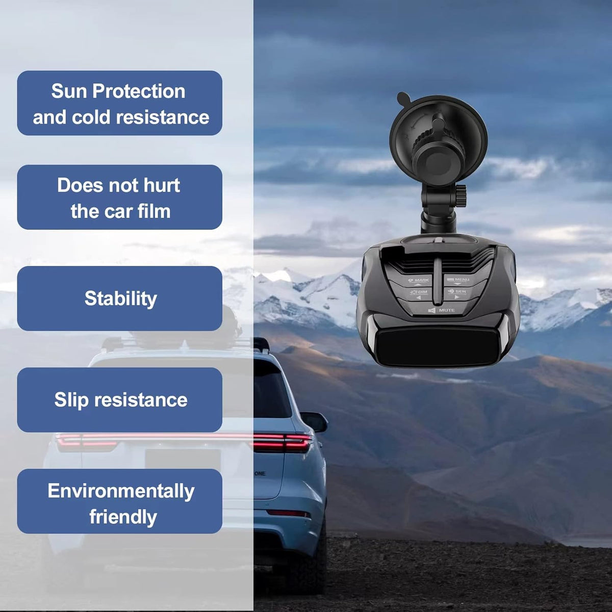 Radar Detector Mount,Car Radar Mounting Bracket Suction Cup Holder,Windshield and Dashboard Radar Detector Suction Mount,for Cobra Escort Beltronics,Easy to Install