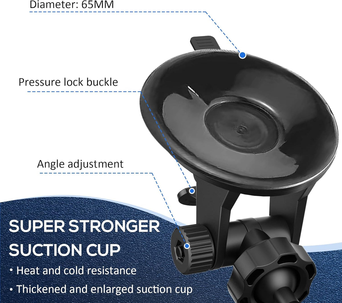 Super Radar Detector Mount,Super Car Windshield,Dashboard Suction Cup Bracket,Suitable for Escort IX,IXc,Max 3,Max 4,Max 360 MKII,Max360C,2020 Max 360 Radar Models (For w/EZ Magnet Connection Radar)