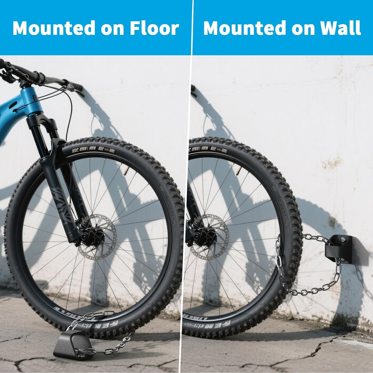 KHAMAL Security Anchor for Chain With 2 Protected Expansion Bolts - Heavy Duty Security Ground Anchor, Anti Theft Floor and Wall Ground For Motorcycle, Bicyle, Trailer, Scooter Bike Lock