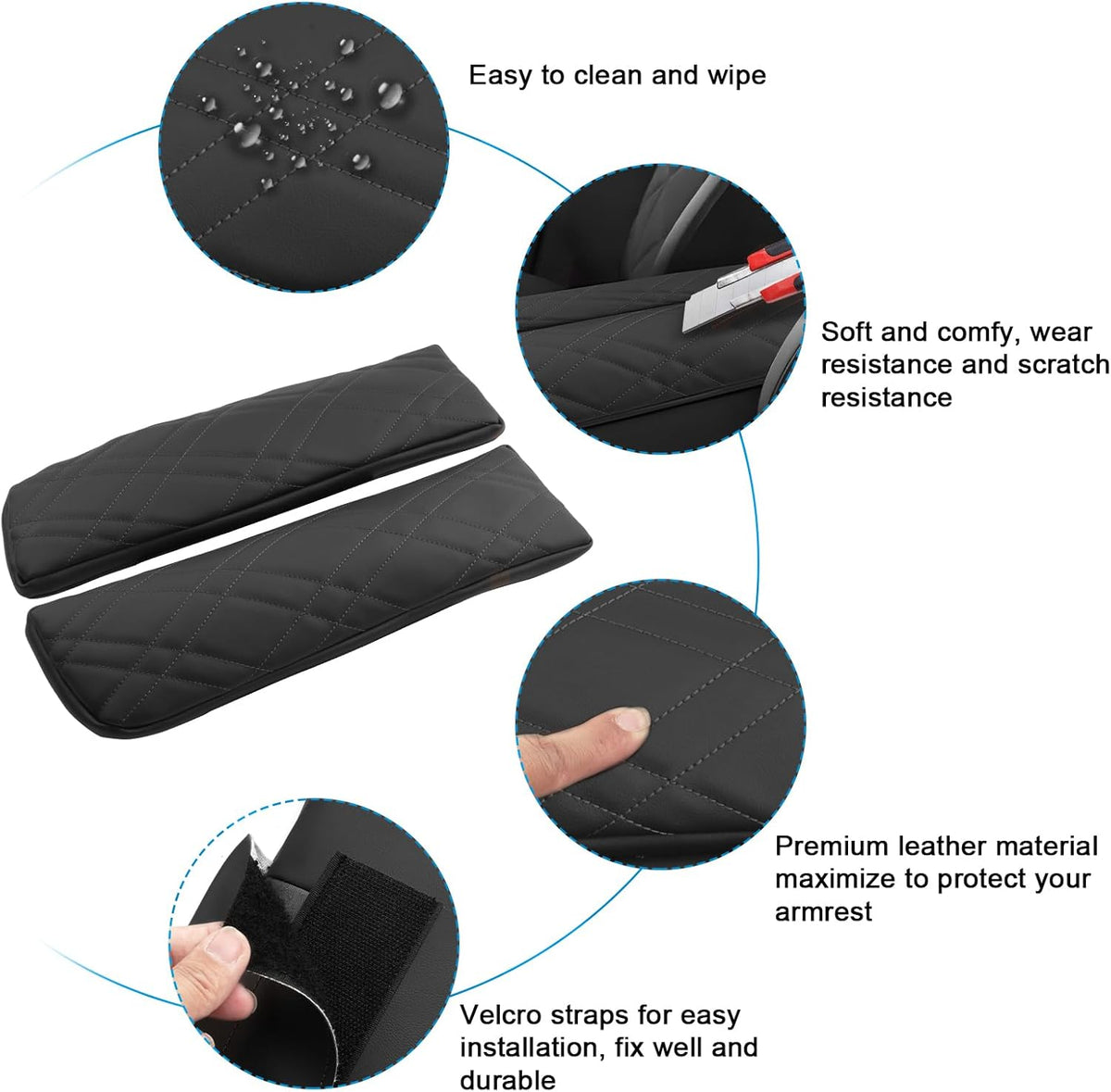 SXCY for 2022-2024 2025 BMW iX Armrest Cover [Add Pad] 2024 2025 iX Center Console Cover for 2024 2025 BMW iX Console Cover Pad 2022-2024 2025 iX Accessory (Black)