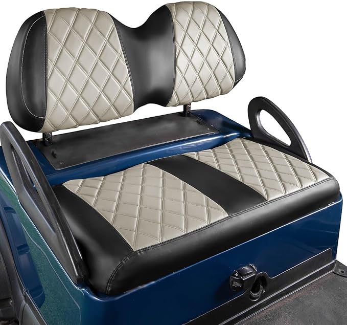NOKINS Golf Cart Diamond Seat Covers Kit, Fit for Club Car Precedent OEM Standard Front Seat Cushion, Golf Cart Vinyl Seat Cover, No Nails Required