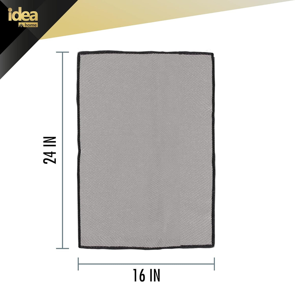 Idea Home Premium Microfiber Cleaning Cloth Ultra Absorbent Streak and Lint Free Fish Scale Large 16 x 24 Polishing Glass Drying Towel (2 Pack)
