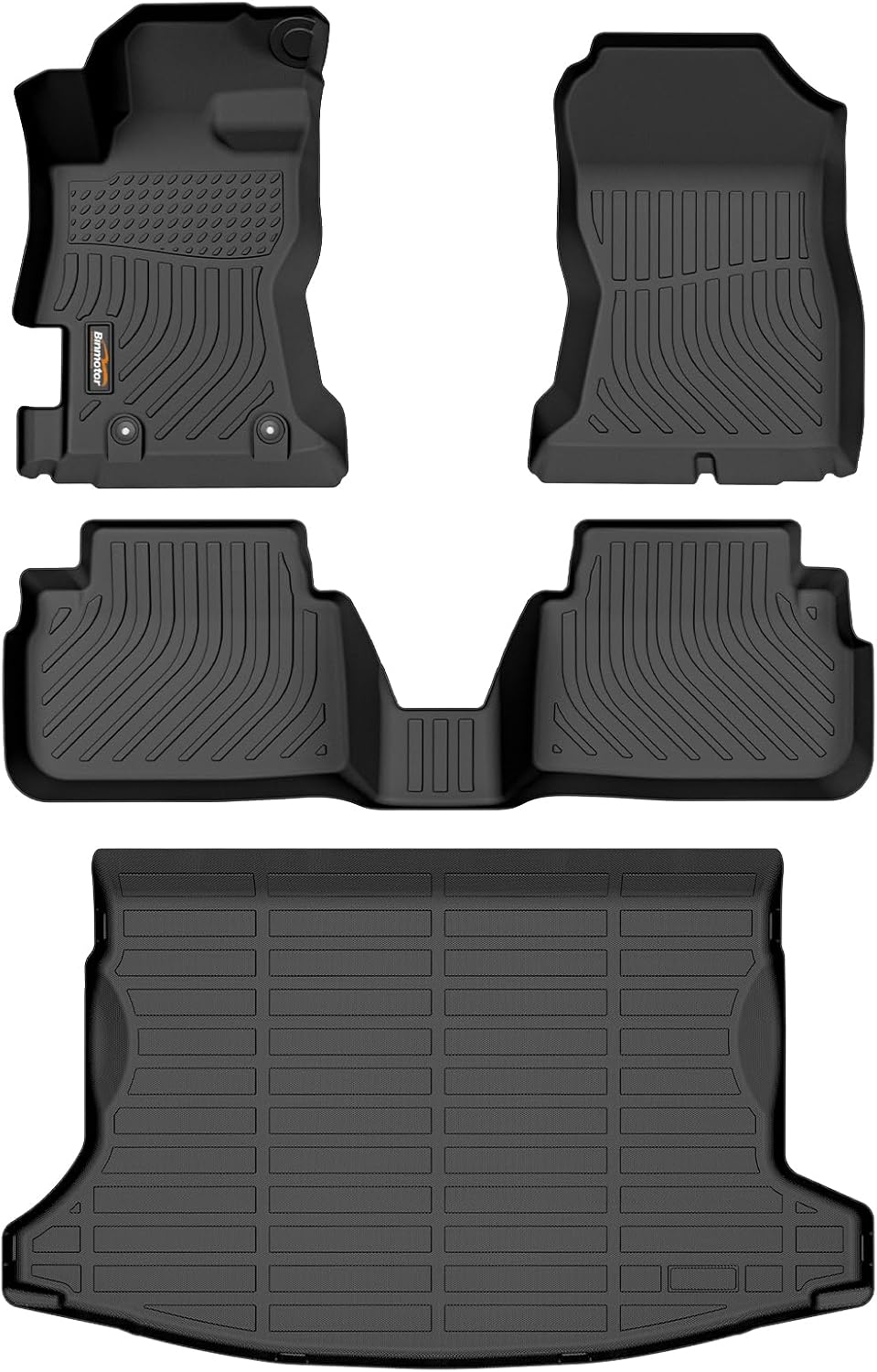 Binmotor-Floor Mats & Cargo Liner for Subaru Crosstrek 2018-2023, for Subaru Impreza 2017-2023 (Only for Fuel Models), All Weather Car Mats for for Crosstrek Accessories-Black