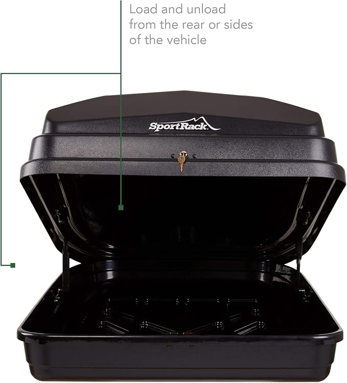 SportRack Vista XL Rear Opening Cargo Box,Black