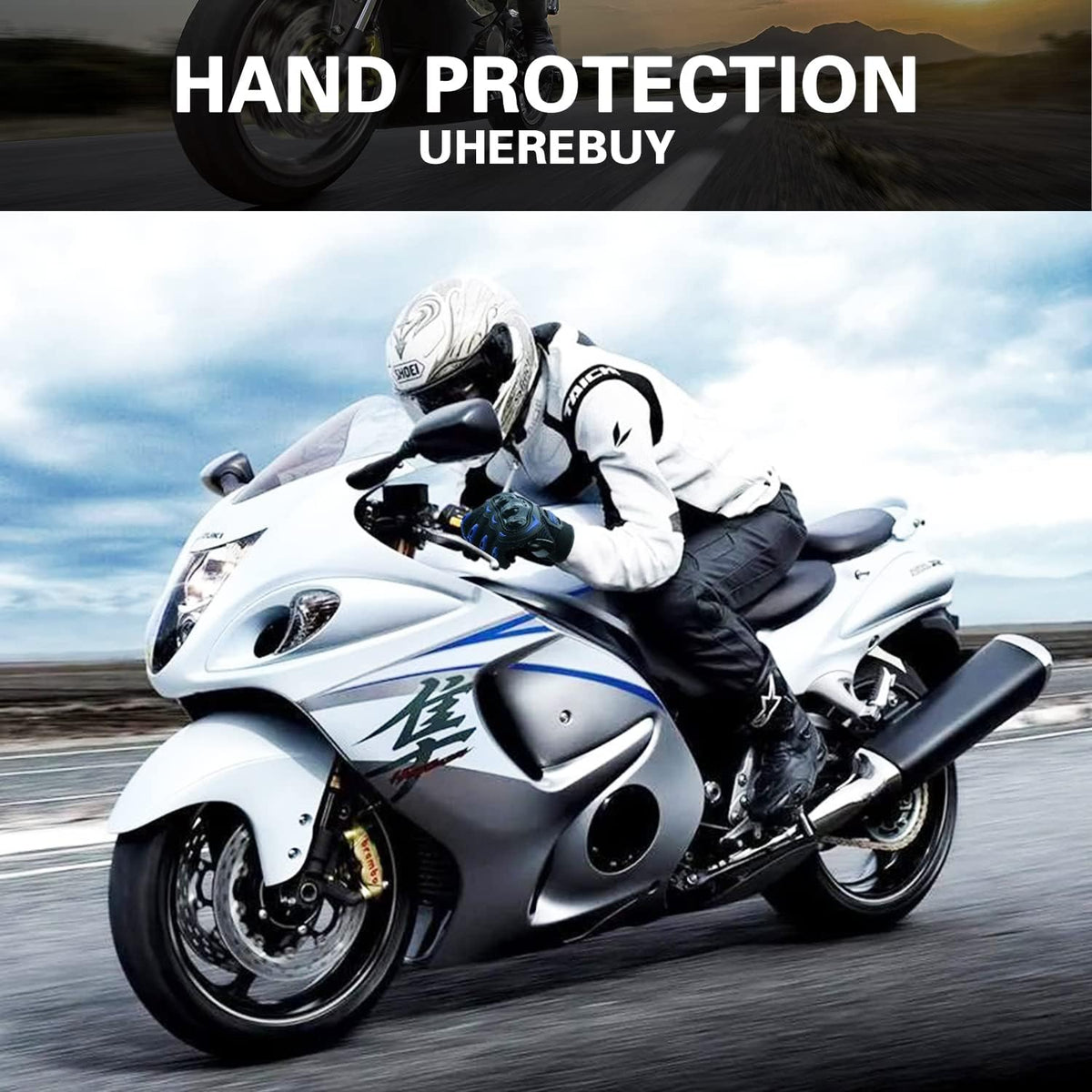 Motorcycle Gloves Touch Screen Full Finger Riding Gloves Knuckle Protection for Men and Women for Dirt Riding, Road Racing, Cycling, Climbing Work Outdoor Sports
