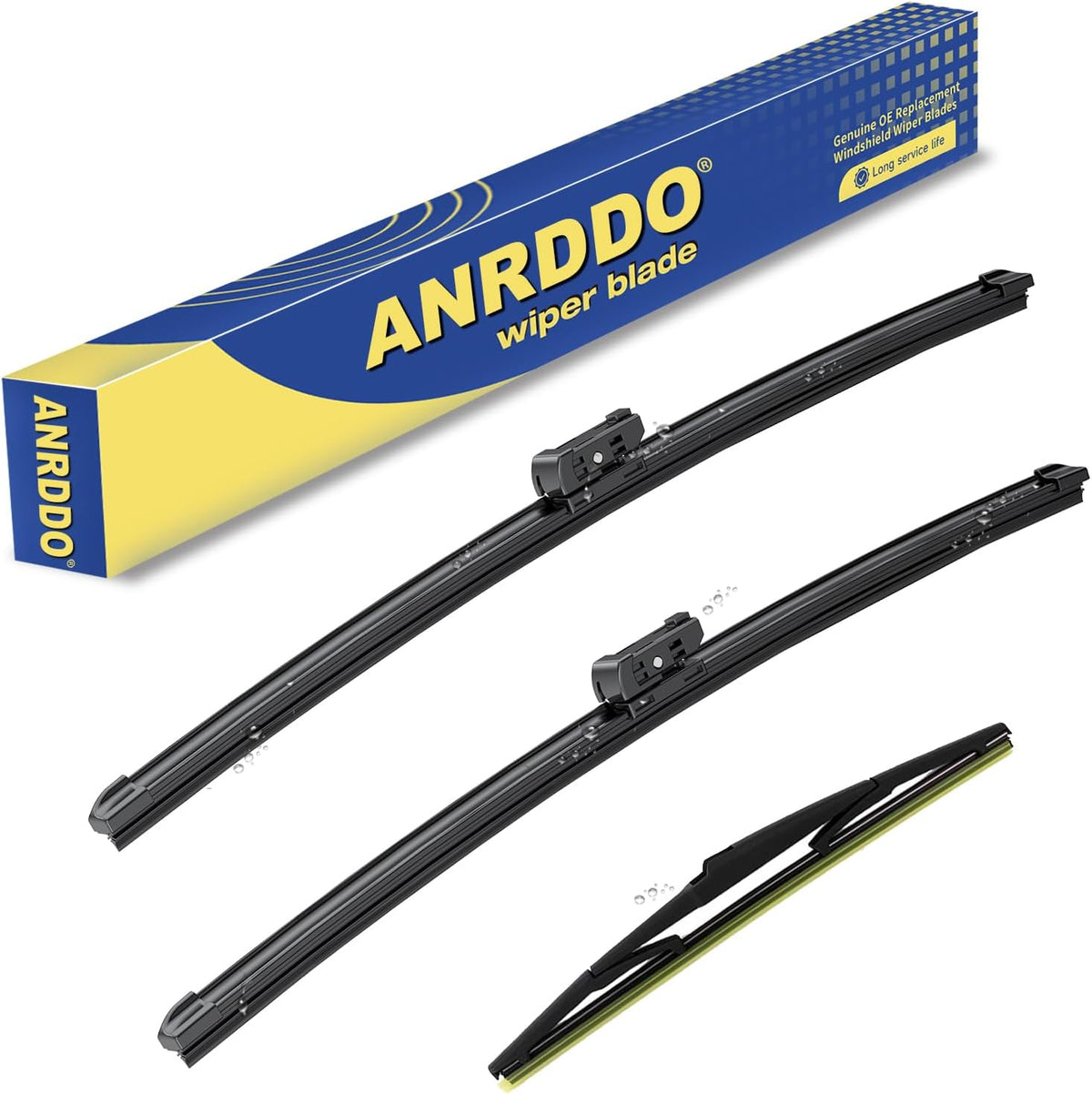3 wipers Replacement For Toyota C-HR CHR 2016 2017 2018 2019 2020 2021 2022 2023 Original Equipment Windshield Wiper Blades Set 26"+16"+14" (Set of 3) Pinch Tab