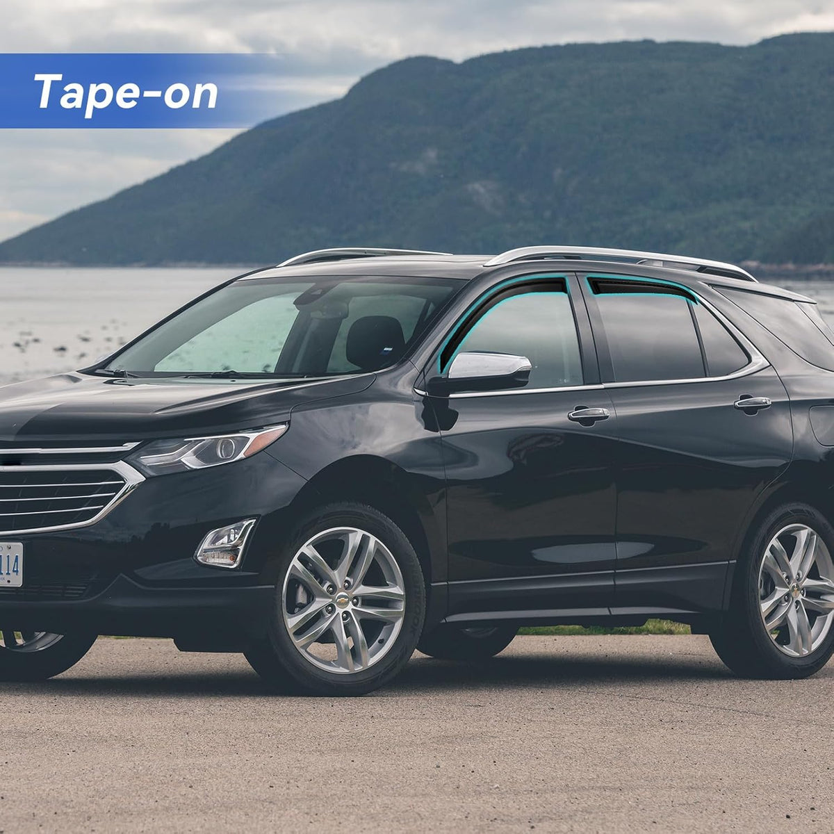 Window Visors Rain Guards for 2010 2011 2012 2013 2014 2015 2016 2017 Chevy Equinox, Out-Channel Window Vent Wind Deflectors Visors Shades for 10-17 Equinox