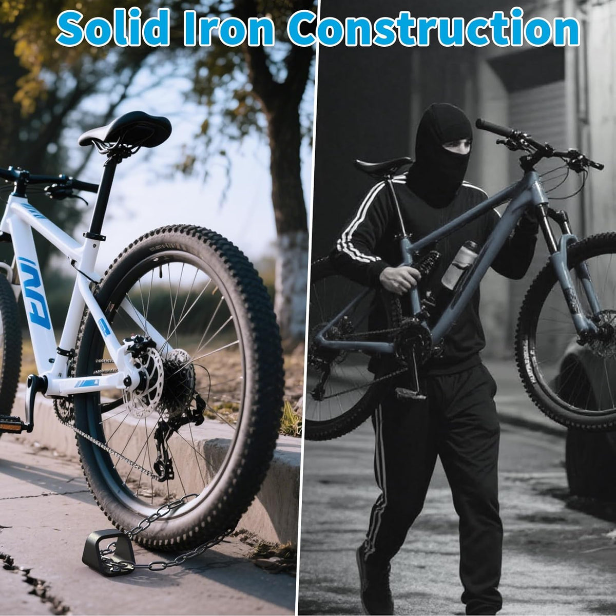 KHAMAL Security Anchor for Chain With 2 Protected Expansion Bolts - Heavy Duty Security Ground Anchor, Anti Theft Floor and Wall Ground For Motorcycle, Bicyle, Trailer, Scooter Bike Lock
