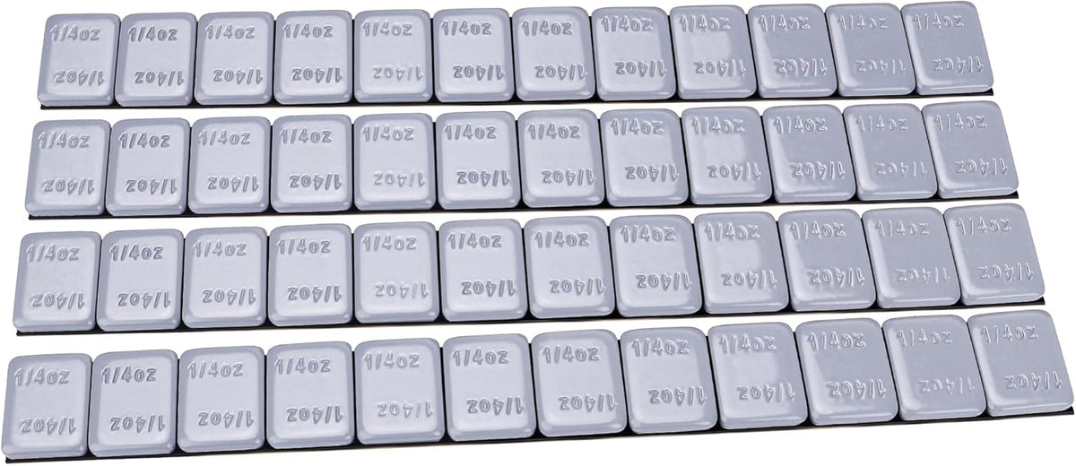 YIZBAP Wheel Weights Gray 1/4oz, 72 oz/Box, 288pcs, with Strong Black Adhesive. 0.25 Ounce Stick on Wheel Weights for Cars, Trucks, SUVs, Motorcycle and Others