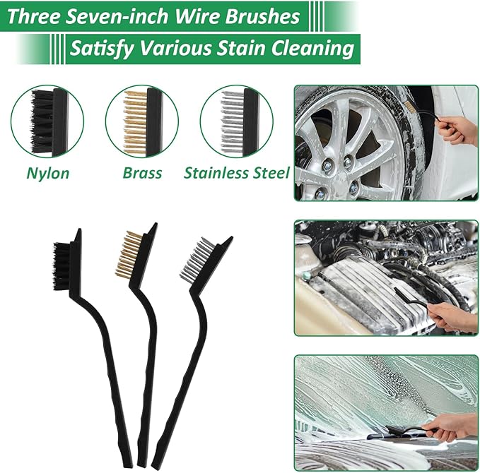 18PCS Car Detailing Brush Set, Car Interior Detailing Kit for Cleaning Interior, Exterior, Wheels, Dashboard, Upholstery Care, Professional Car Care Kit for Car Owners and Enthusiasts