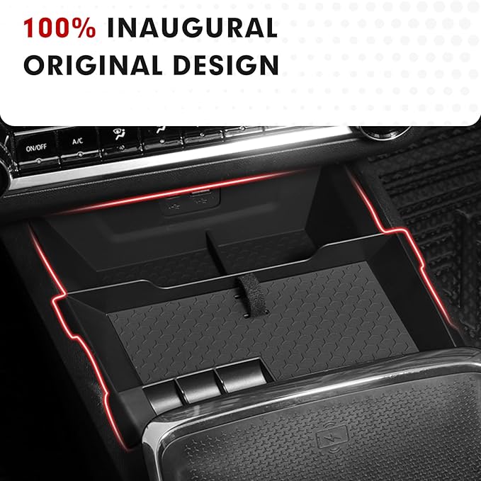 Autorder 2PCS Center Console Organizer for Chevy Chevrolet Equinox 2025-2026 Accessories Center Console Insert Tray Secondary Storage Box with Anti-Slip Mat(Not for Equinox EV)