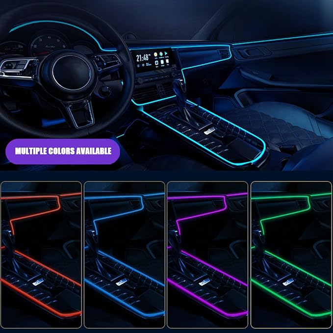 Car Interior Lights for Corvette C5 C6 C7 C8 V8 LED Car Interior Atmosphere Lamp Car Ambient Lighting Kits,Ice Blue
