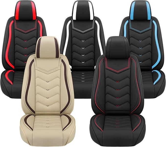 Car Seat Covers for Mercedes-Benz S-Class 2005-2026, Premium Nappa Leather Car Seat Cover, Stylish Sport Seat Covers， Automobile Seat Cover Sets.(Standard 2 Seats/Black White)