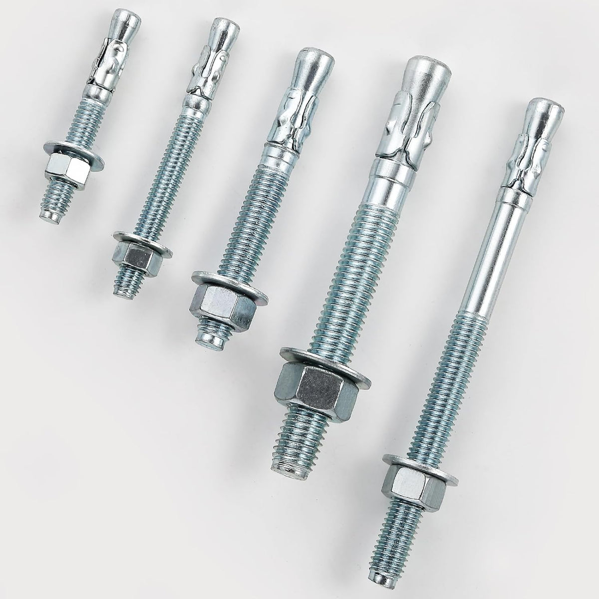 1/4x3" 30Pcs Inch Standard Fasteners for Heavy-Duty Zinc Wedge Anchors for Cement and Concrete