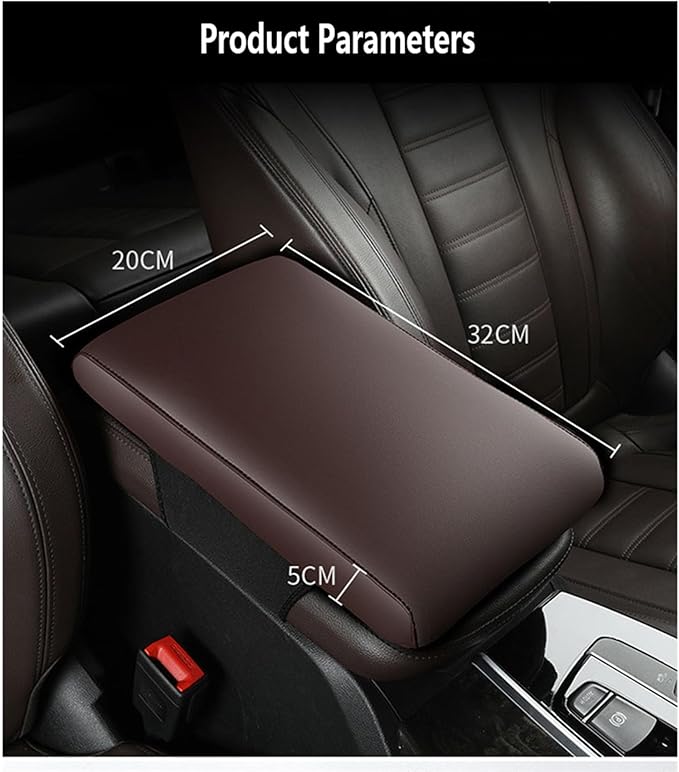 Car Armrest Cover Pad for Mazda CX-30 2020–2025 Premium Leather Center Console Armrest Cushion Pad Anti-Scratch Waterproof Auto Interior Accessories Orange Style