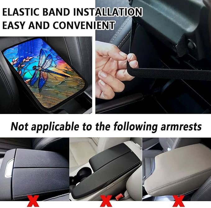 Bigfoot Vehicle Center Console Armrest Cover Pad,Bigfoot Car Accessories,Big Foot Car Middle Console Cushion Pad,Cars Armrest Mat Decor Sasquatch Gifts for Men Women Dad Grandpa