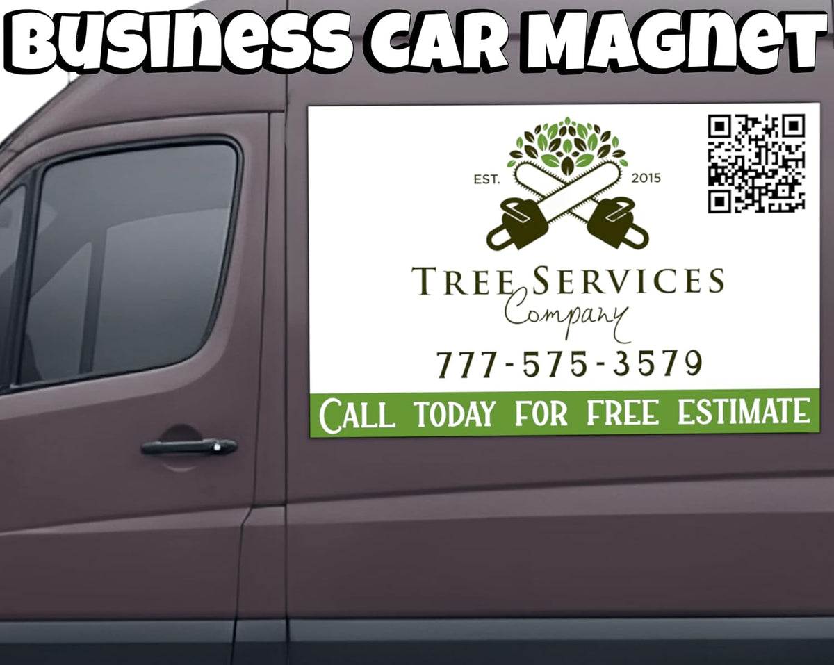 Custom Car Magnet Sign | Personalized Logo for Your Car Van Truck | Advertise Your Business | Large Size |Professionally Printed