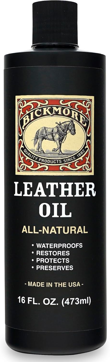 Leather Oil Leather Conditioner 16oz | Waterproofs, Protects, and Restores Boots, Jackets, Auto, Furniture, and All Leather Goods | Made in The USA