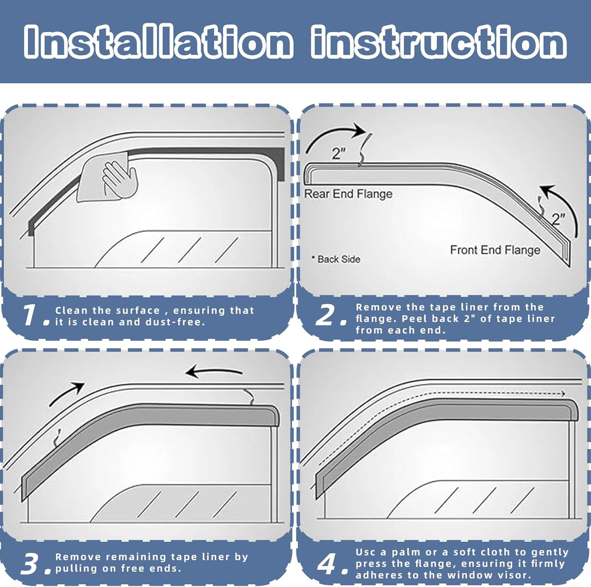 Window Visors Rain Guards fits 2013-2022 Buick Encore (Excludes Encore GX), Out-Channel Window Wind Deflectors Vent Shades for 14-22 Trax, Dark Smoke, 2014 2015 2016 2017 2018 2019 2020 2021