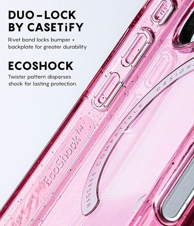 CASETiFY Impact iPhone 17 Pro Max Case [Slim/Compatible with Magsafe / 8.2 ft. 4X Military Grade Drop Protection] - Babes and Bows - Clear Black