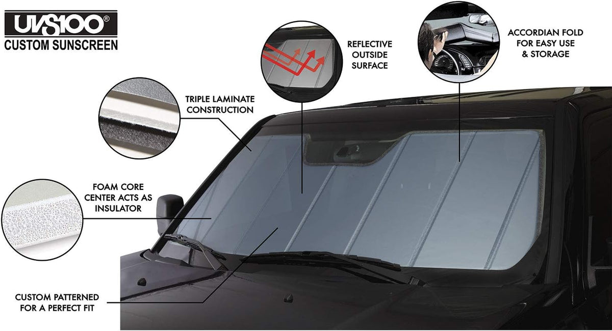 Covercraft UVS100 Custom Sunscreen | UV11354BL | Compatible with Select Lexus IS Models, Blue Metallic