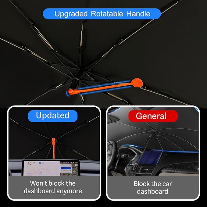 Palm Tree Car Sun Shade Umbrella Beach Coconut Tree Windshield Sun Shade for Car Rotable Umbrella Block UV & Heat Sunshades for Front Window Sunshade Covers for Auto Sedan SUV Pickup