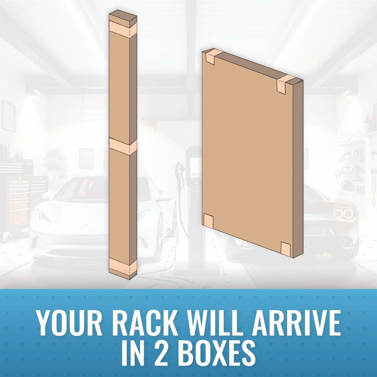 MonsterRax Overhead Garage Storage Rack - 4 x 8 Ceiling Racks for Garage, Organization Shelving, Hanging Shelf, Grey, 24"-45" Height Adjustment