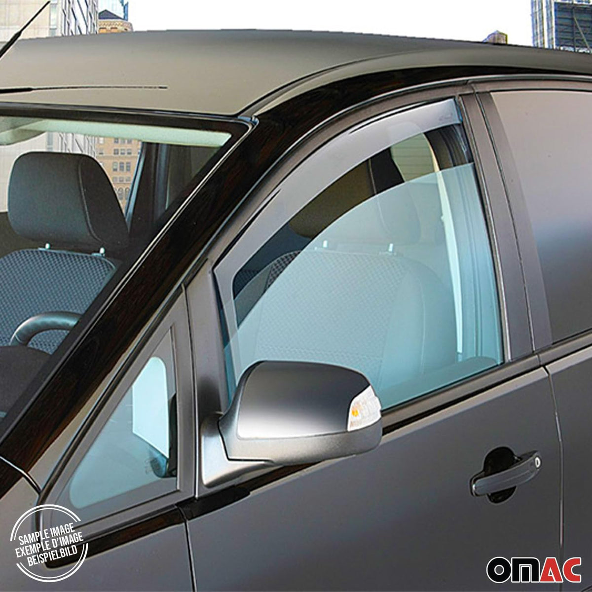 OMAC Front Bug Shield Hood Deflector & Window Visor for Mercedes Metris 2016-2024