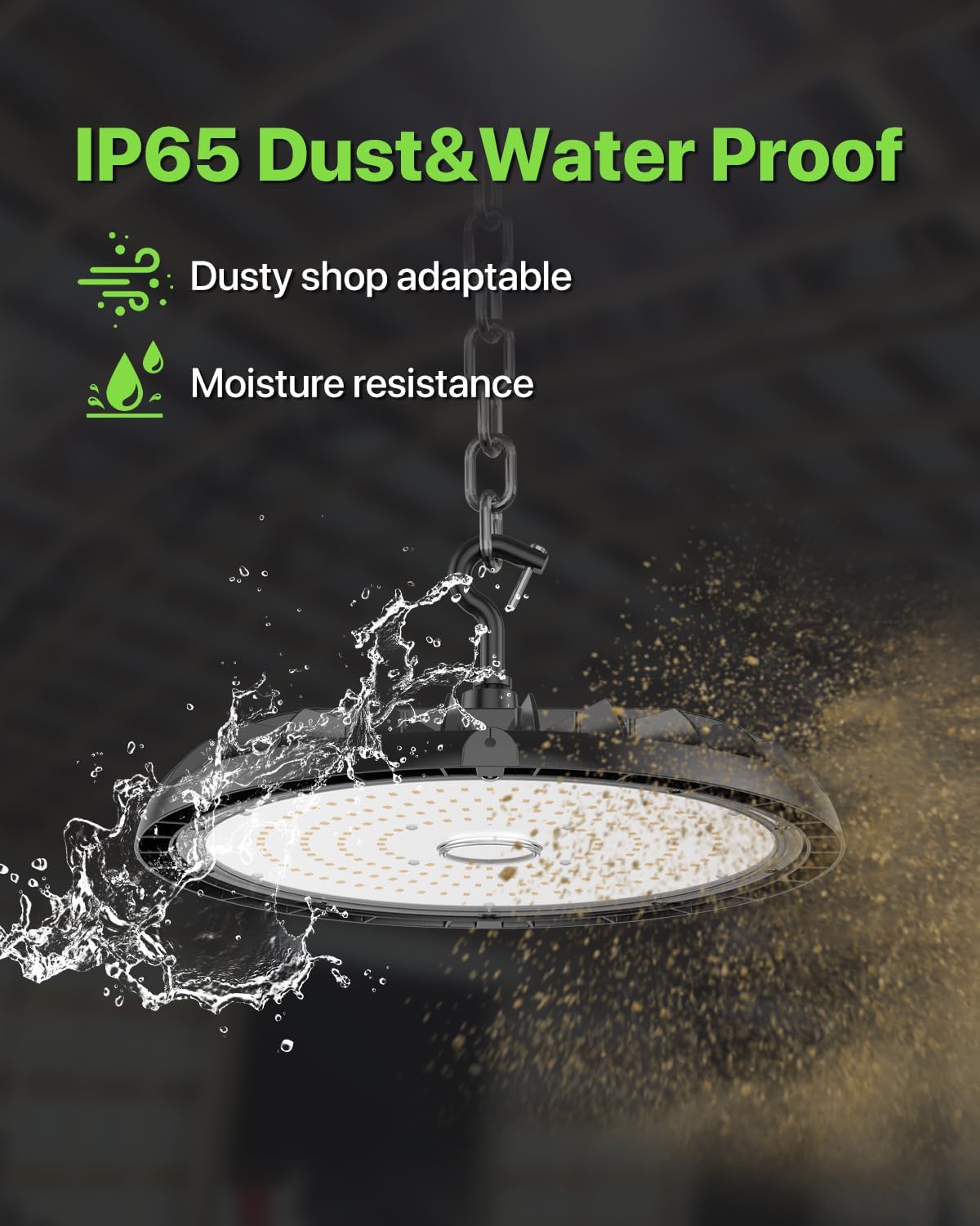 200W UFO LED High Bay Light 6-Pack 150LM/W 30,000LM Output Led Shop Lights 100-277V IP65 Waterproof Commercial Warehouse Lighting Fixture 5000K Daylight for Garage, Workshop, Factory, Gym
