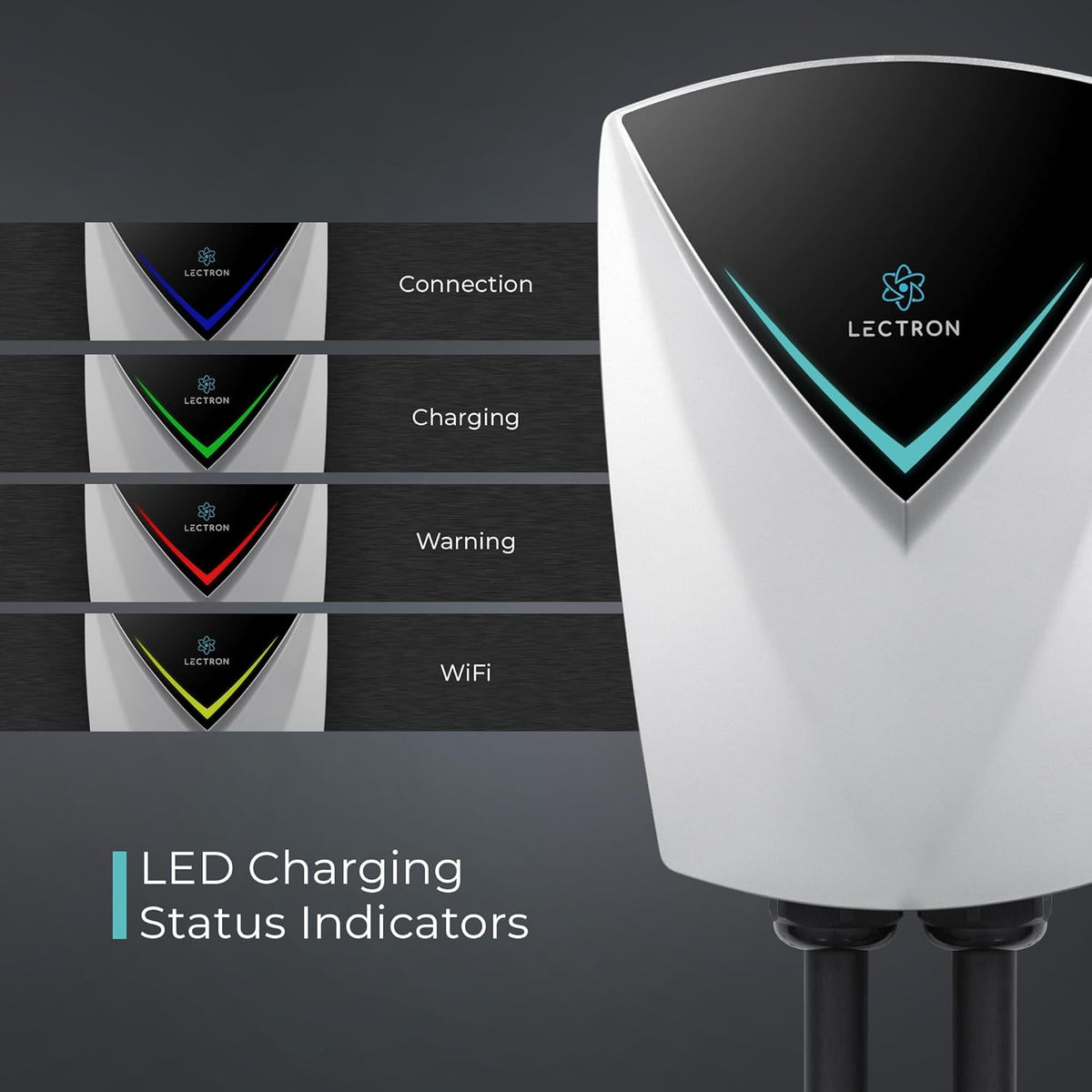 Lectron Tesla (NACS) V-Box Pro Electric Vehicle Charging Station (WiFi) 48 Amp with App Control - Level 2 EV Charger (240V) with NEMA 14-50 Plug/Hardwired Compatible with All Tesla Models S/3/X/Y