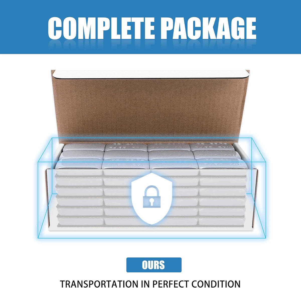 1OZ Adhesive Wheel Weights, Grey 1 oz Stick on Wheel Weights,A Box of 18 Strips, 4 Segments/Strip (72 oz Pack)