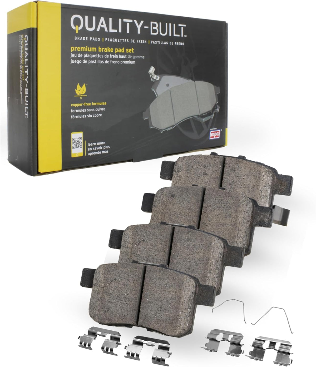 Premium Ceramic Front Brake Pads (1001-0052C) Compatible with 1967-2002 Buick/Cadillac/Chevrolet/GMC/Jeep/Oldsmobile/Pontiac (C10/C1500/C20/C2500/C30 Pickup/C35/Camaro & More)