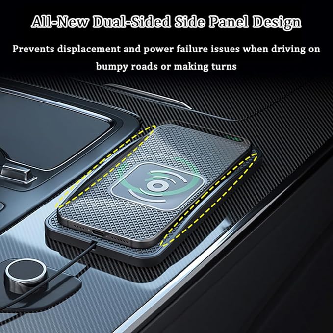 Wireless Car Charger Pad for Chevrolet Blazer Captiva Equinox Suburban/Bolt EUV 2000-2026, Type-C/USB 20W Car Wireless Charger Non-Slip Phone Charging Pad Car Accessories