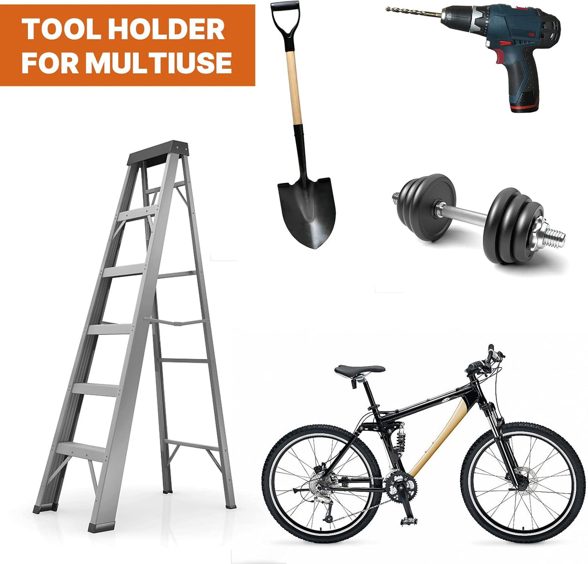 Garage Storage Garage Organizer Trimmer Rack Garden Power Tool Hanger for Grass Trimmer, Hedge Trimmer, Garages Wall, Garag Trimmer, Garden Tools, 3 Pack